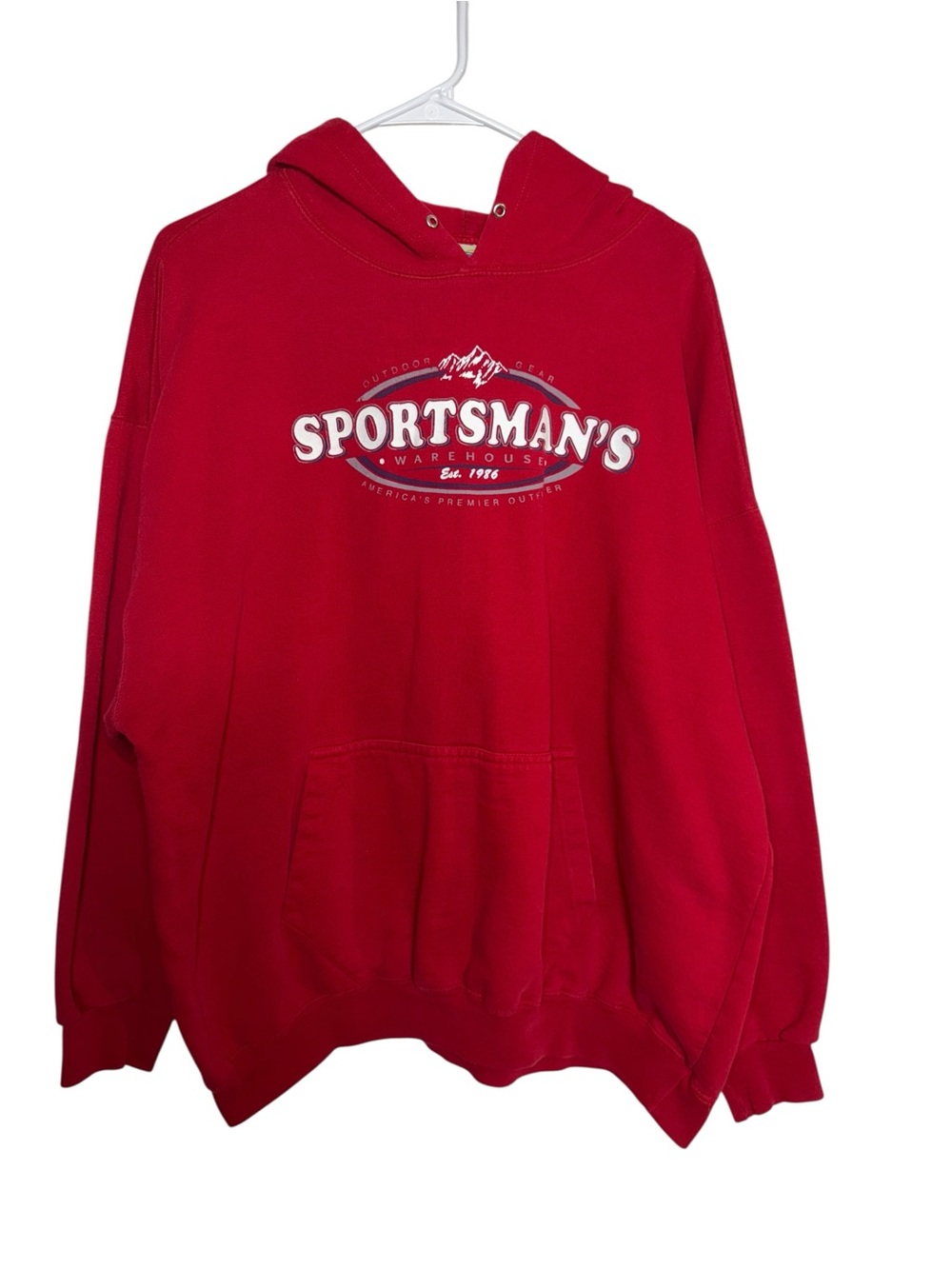 Sportsmanās Warehouse XXL Red Pullover Hoodie Outdoor Gear Graphic